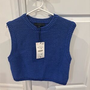 New with tags Blue Sleeveless Knit Sweater